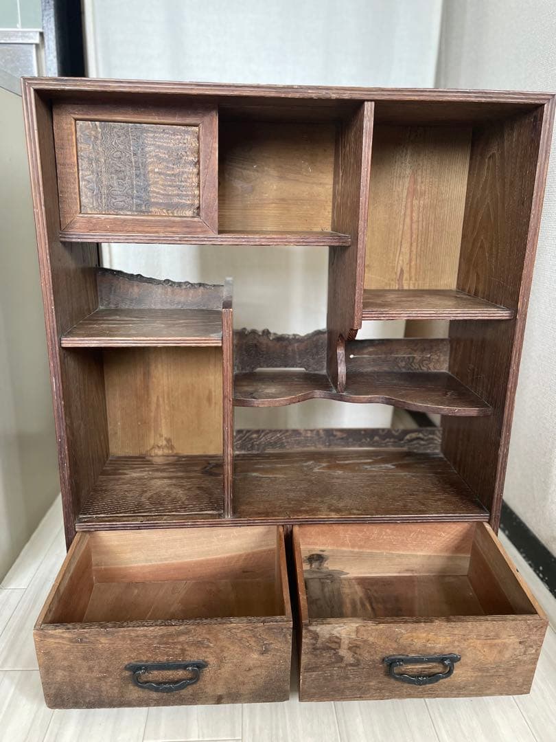 茶箪笥 古い 飾り棚 道具棚