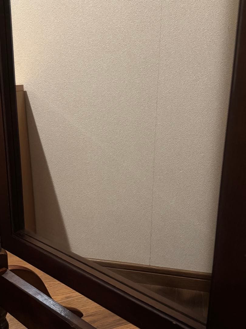 英国クラシック 北欧レトロ 木製 脚付き スタンドミラー 全身鏡 古家具　猫脚