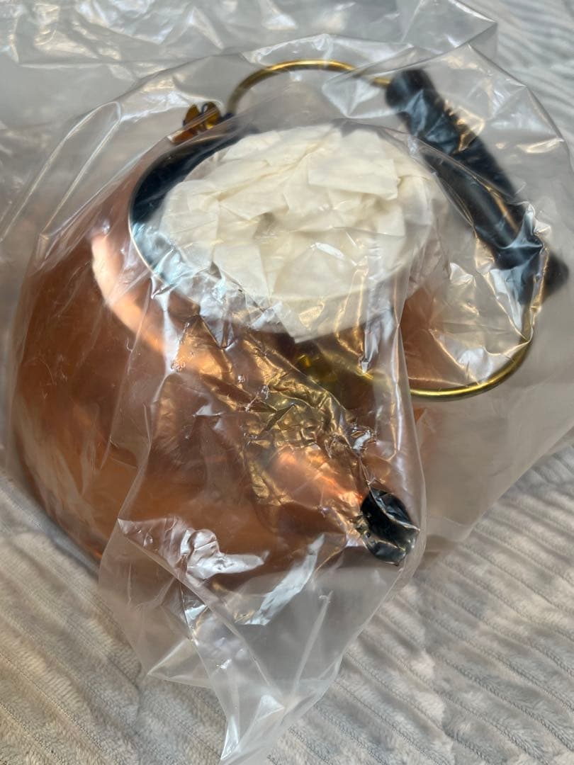 未使用 銅製やかん タグ箱付き