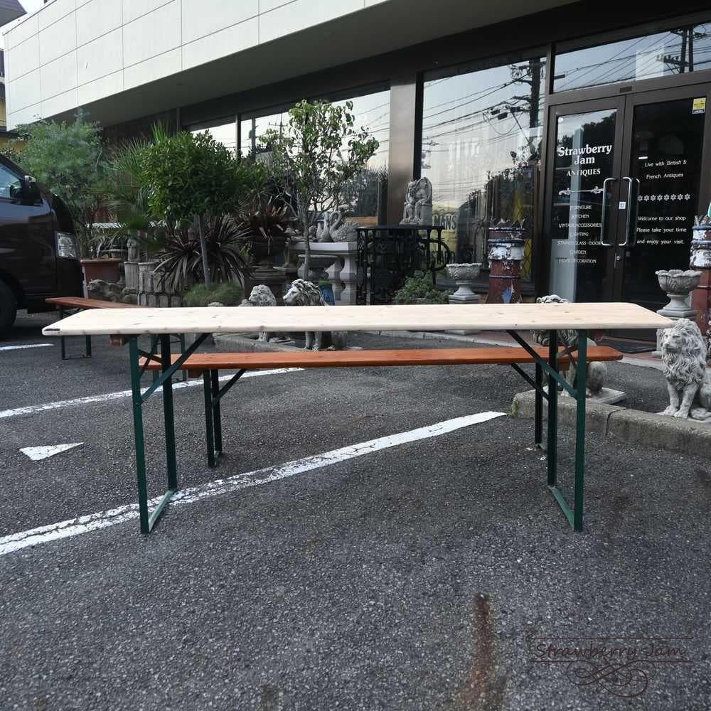 L3705-233 英国アンティーク ビアテーブル 作業台 テーブルセット