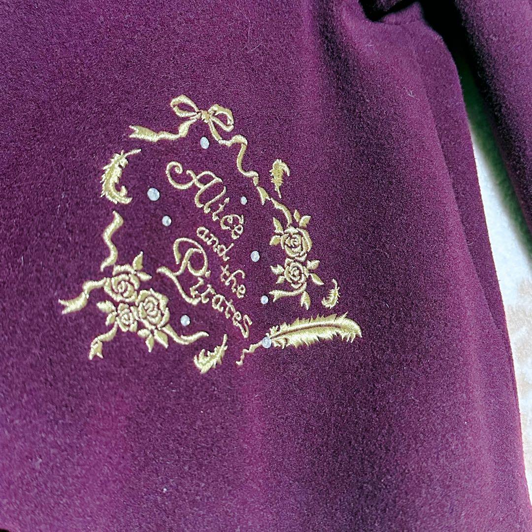 Alice and the Pirates フェザーローズ刺繍 ウール コート