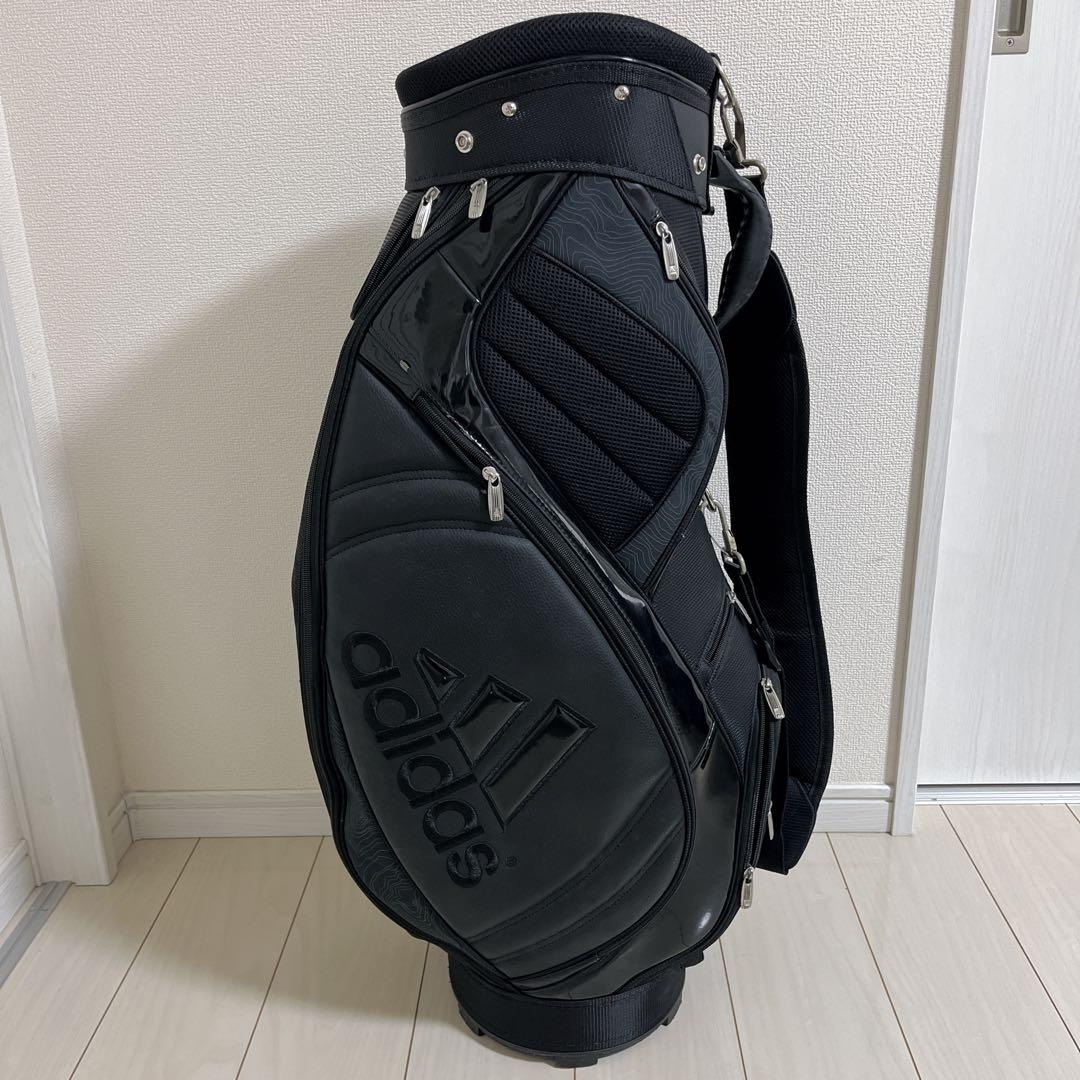 adidas アディダス キャディバッグ ゴルフ ブラック ヘッドカバー付き
