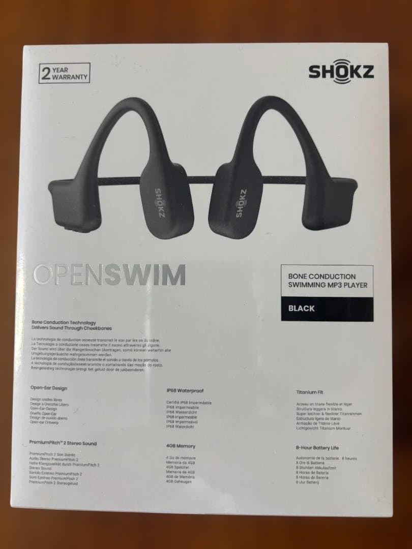 【未開封】SHOKZ OPEN SWIM 水泳用音楽プレイヤー内蔵骨伝導イヤホン