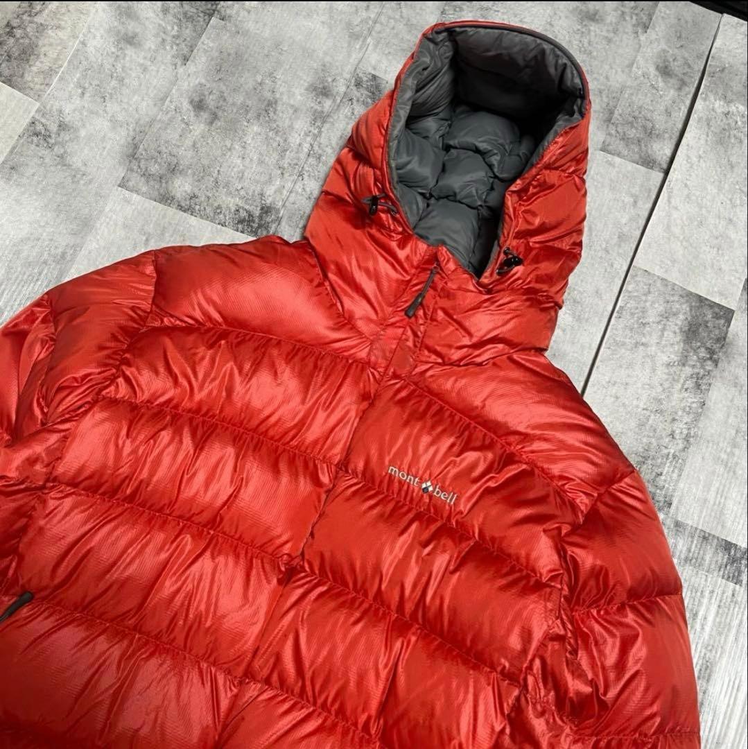 モンベル　ライトアルパインダウンパーカ　赤　オレンジ　XL　800FP