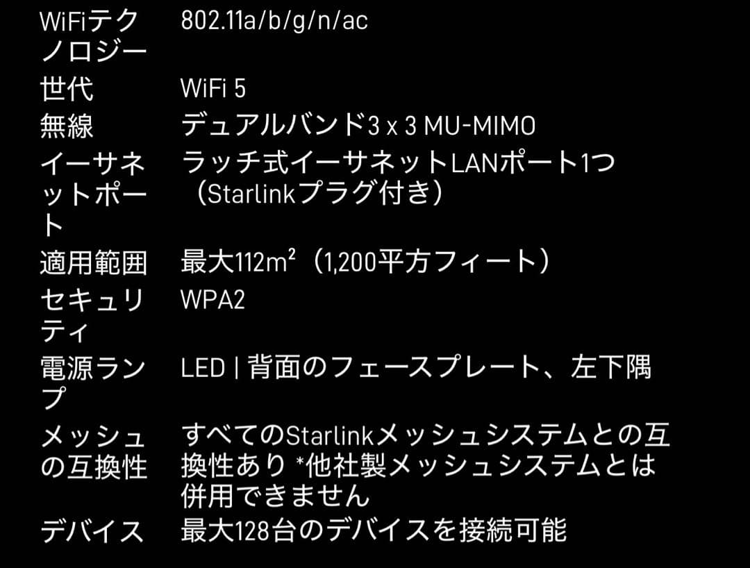 新品未使用　Starlink MINI スターリンク ミニ