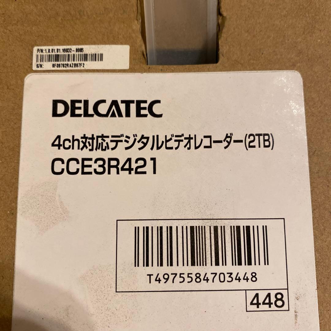 DELCA TEC 4chデジタルビデオレコーダー 2TB