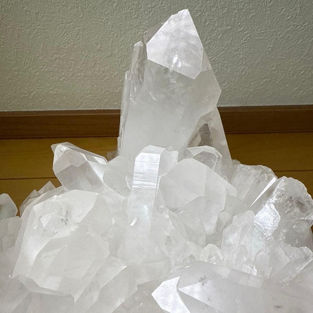大型 水晶クラスター 4.2kg 天然石 パワーストーン 原石 浄化