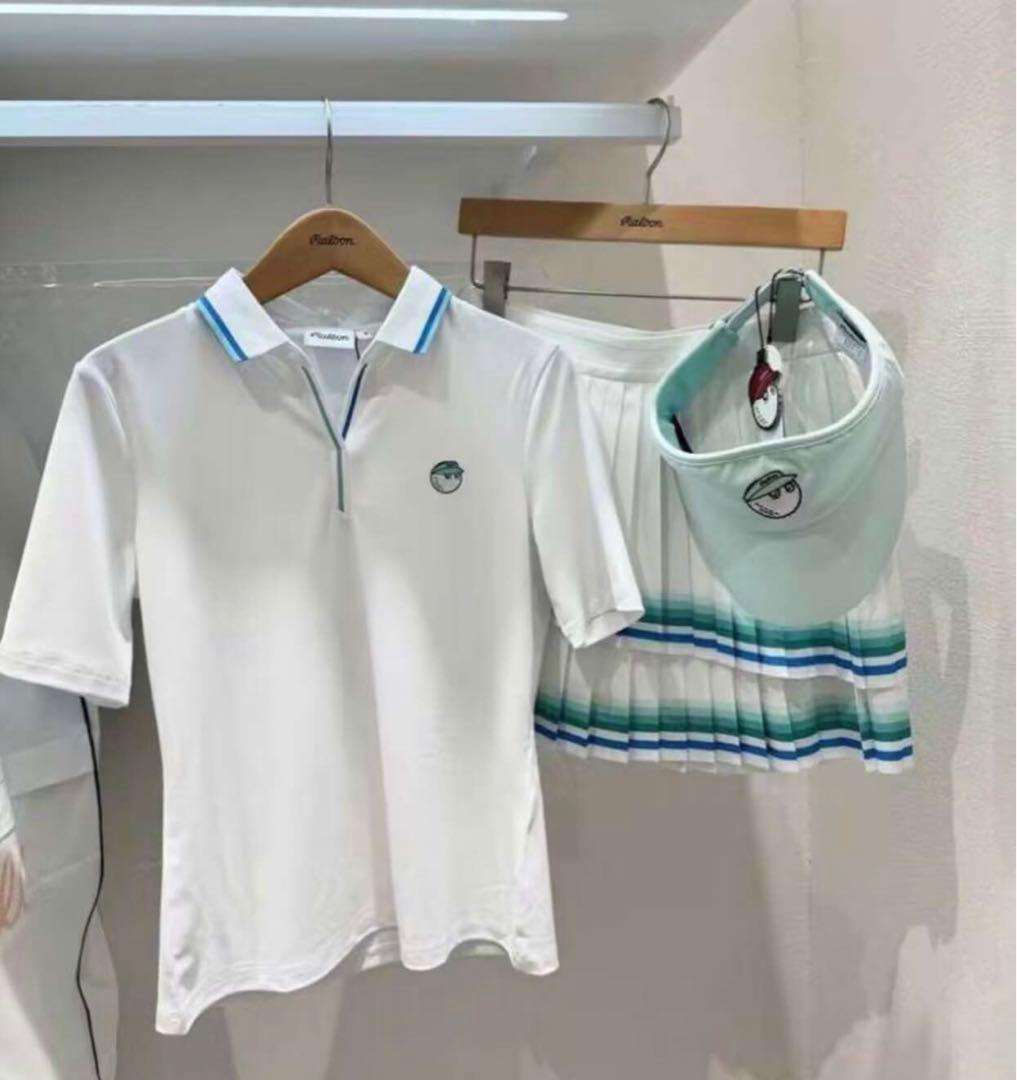 マルボン ゴルフ ウェア レディース 半袖 スカート2点セットmalbon