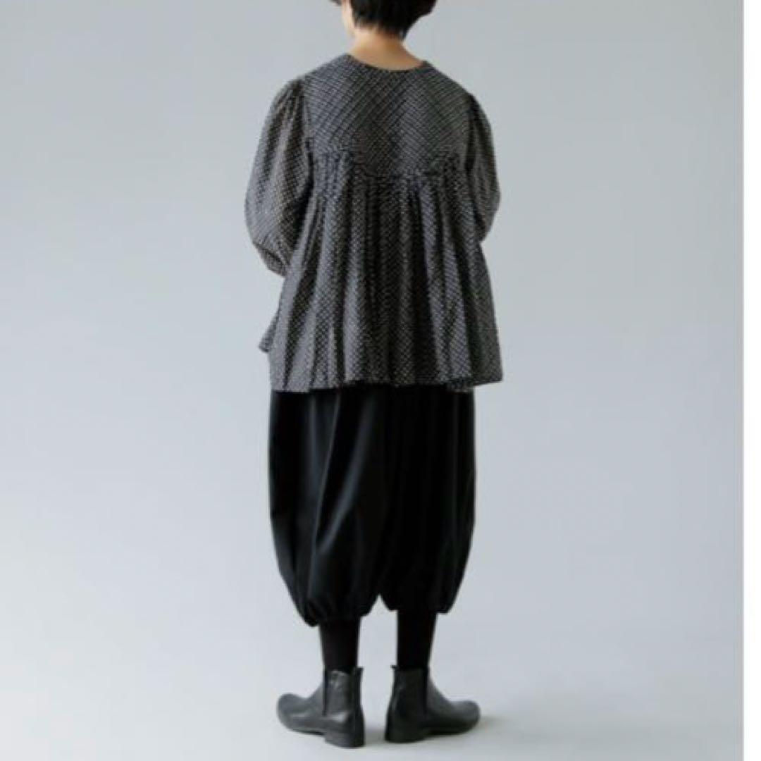 メゾン ド ソイル　80s コットン ブロック プリント Vネック シャツ