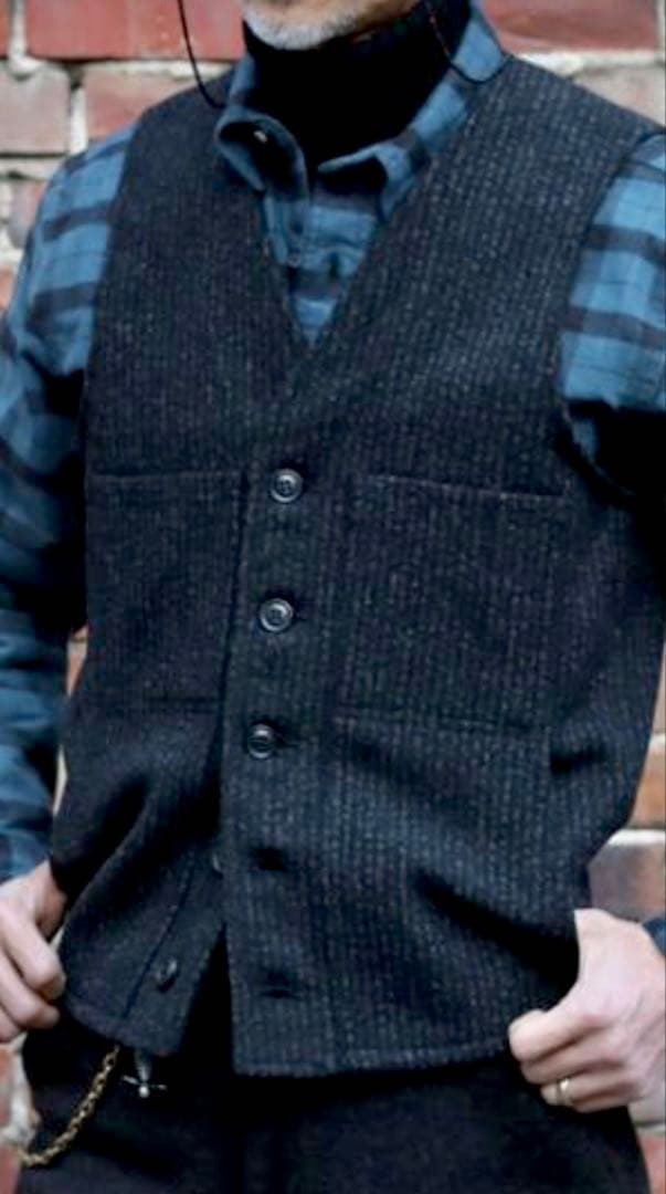 フィルソン　ストライプ　マッキーノウールベスト Sサイズ