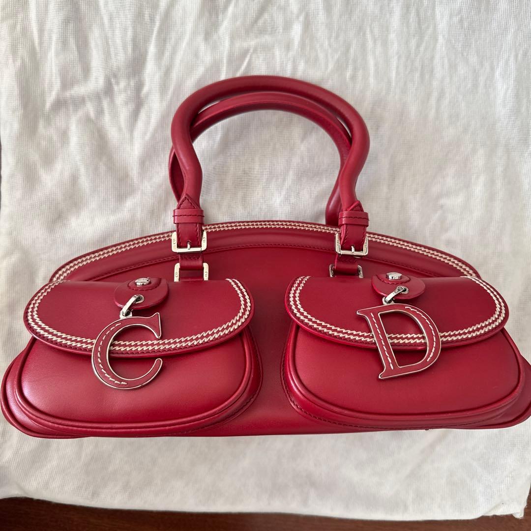 Christian Dior ジョンガリアーノ　バッグ　赤