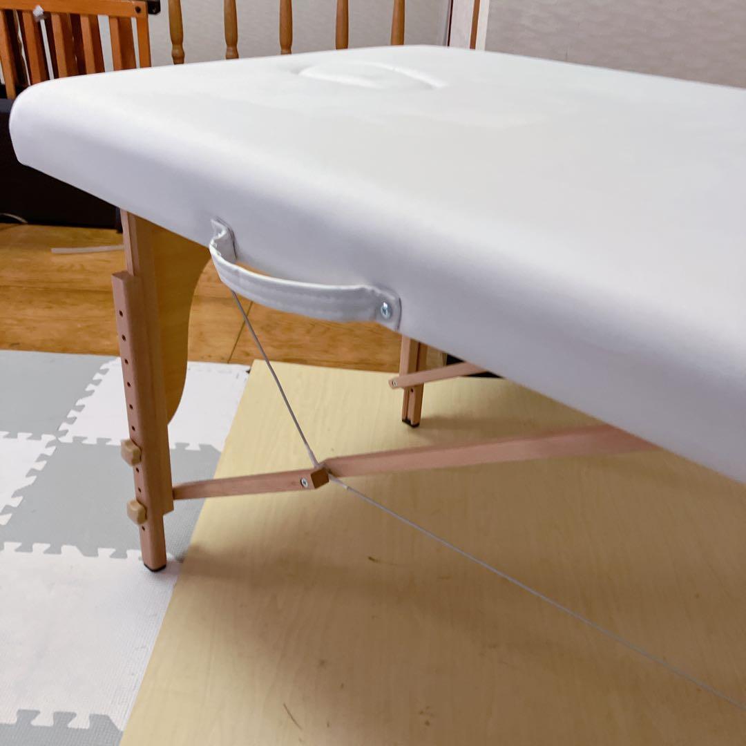 折りたたみ　エステベッド　マッサージベッド　簡易ベッド　カラーホワイト