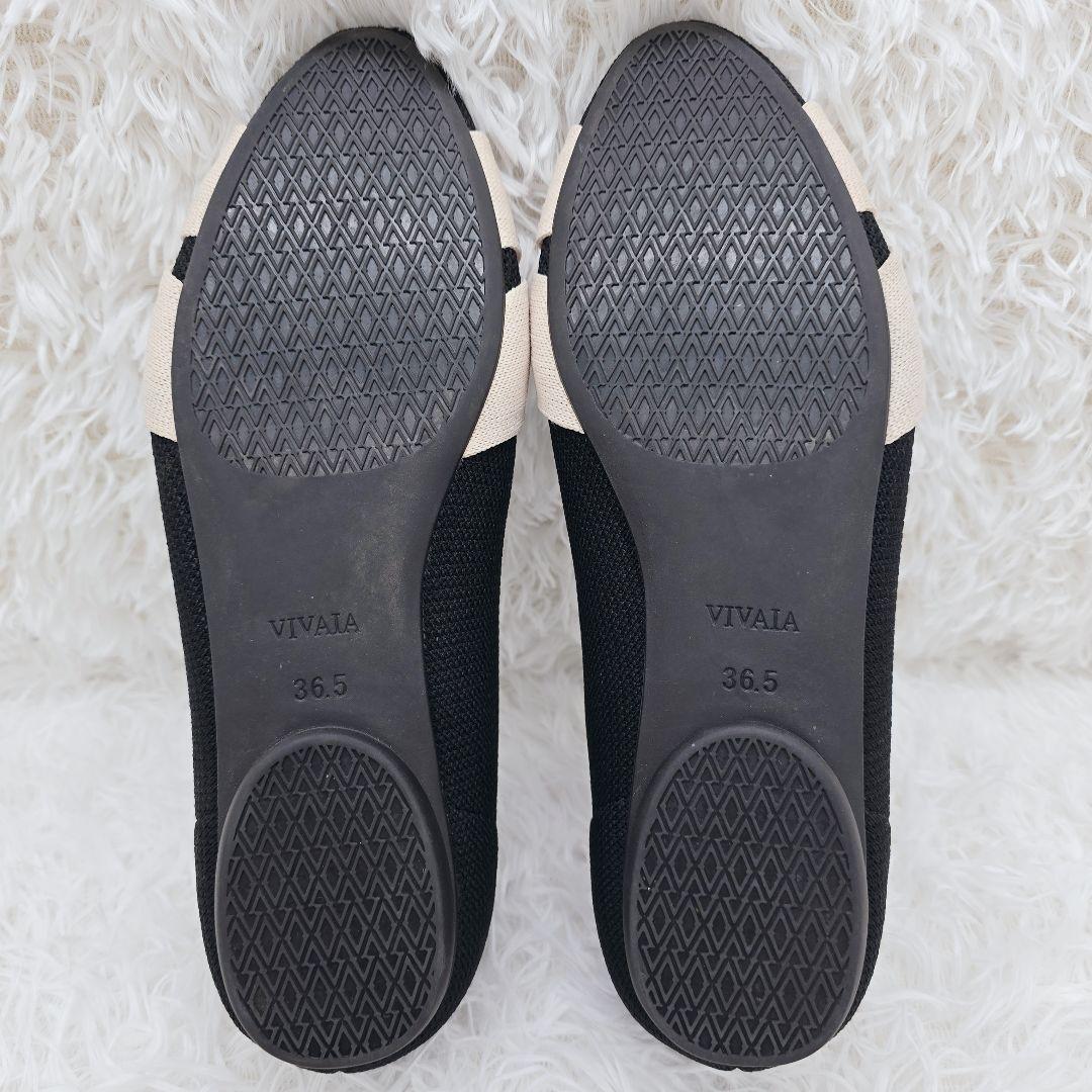 ✨極美品✨VIVAIA Bibi 結びデザイン フラットシューズ 黒 23cm