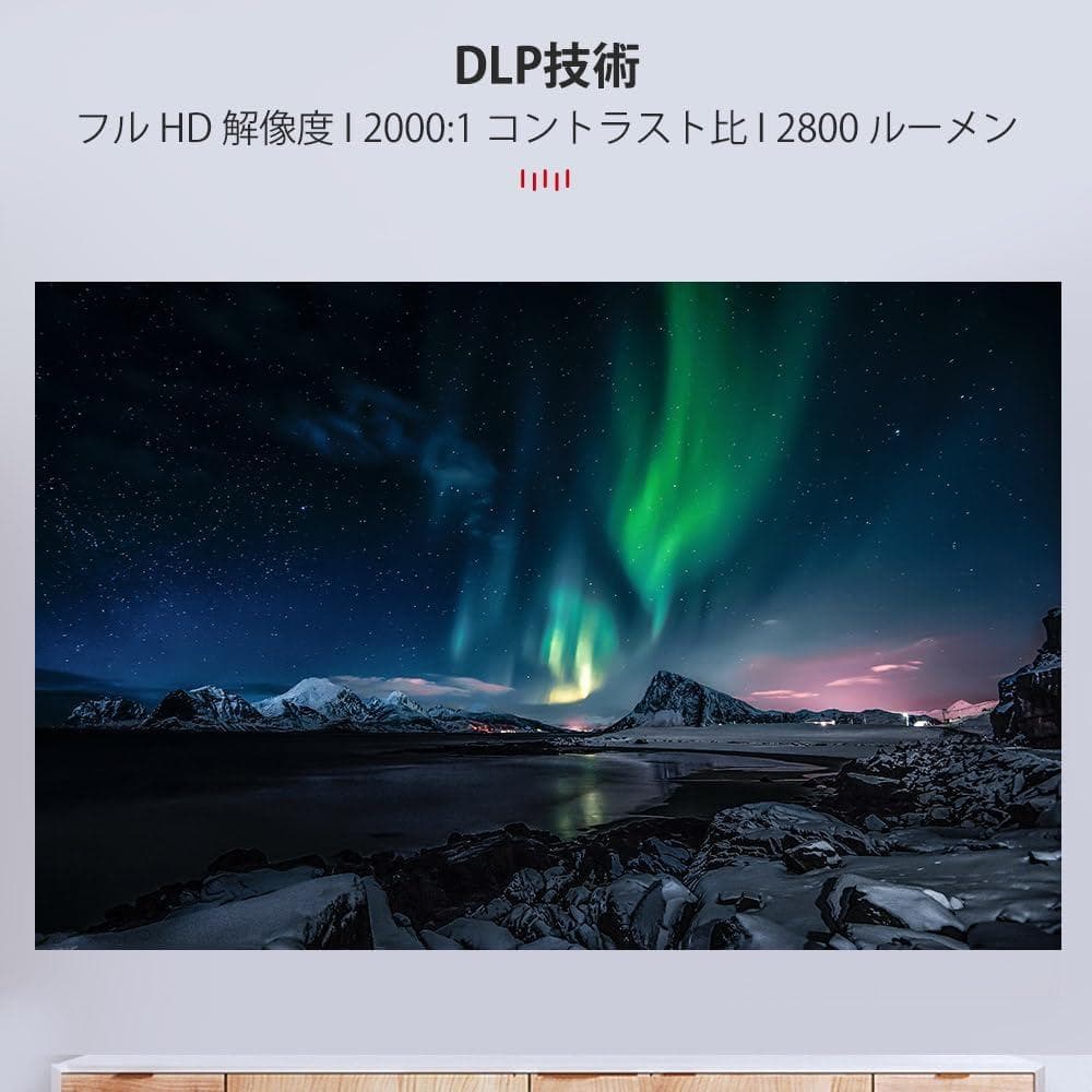 彡新品彡iOCHOW プロジェクター 小型 2800ルーメン 内蔵バッテリー