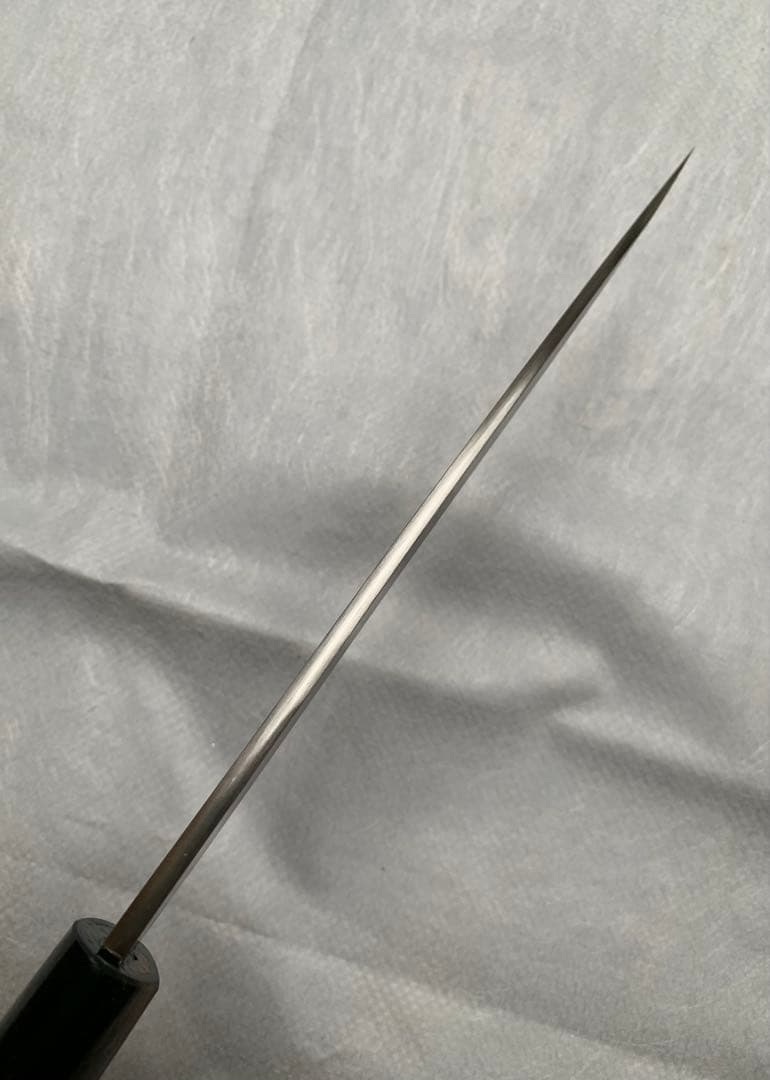 ペティナイフ　片刃　包丁　安来白鋼　6寸　水牛角柄