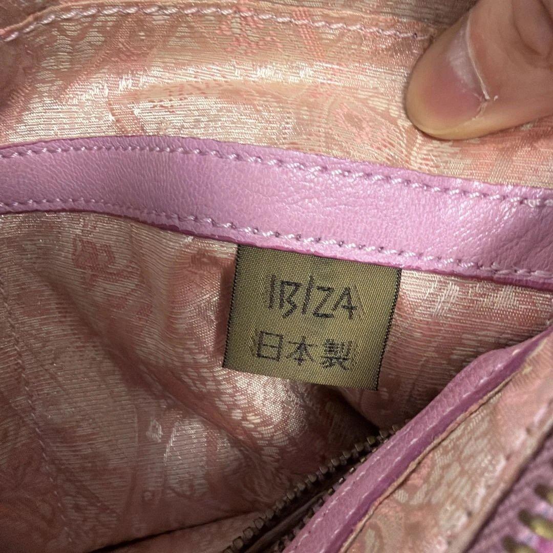 IBIZA　レザーショルダーバッグ　ワニ革被せ　美品！