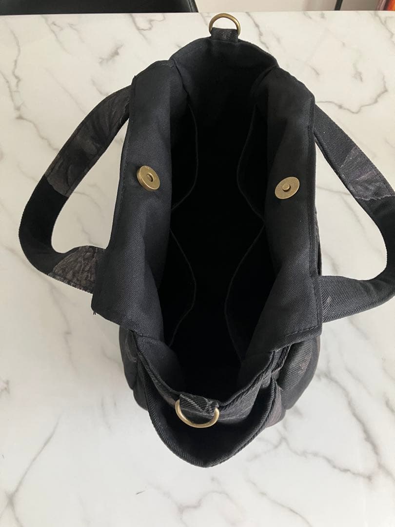 861 あつこ　花柄デニムリメイクバック　ハンドメイド 2点