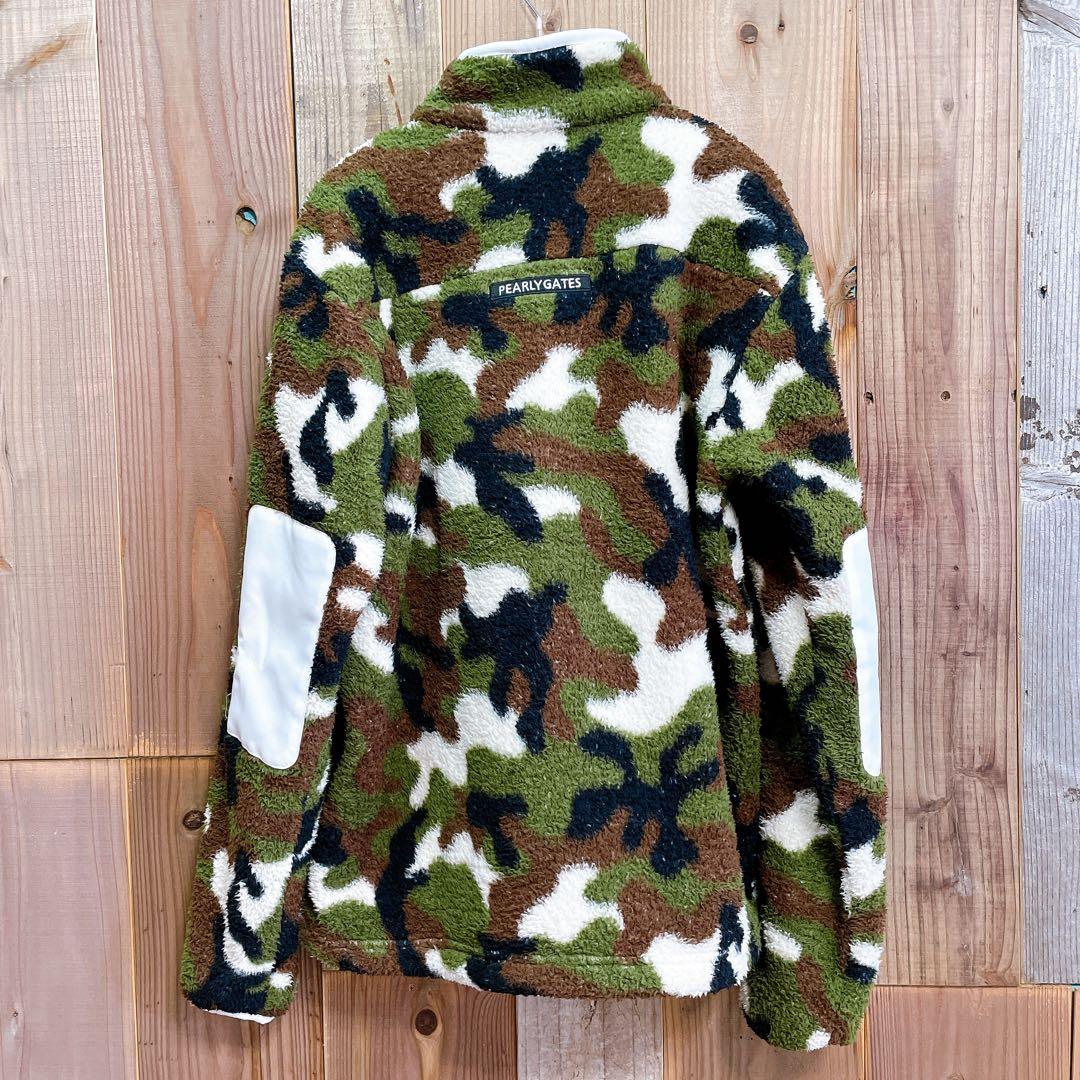 PEARLYGATES パーリーゲイツ ボア フリース カモフラ柄 プルオーバー