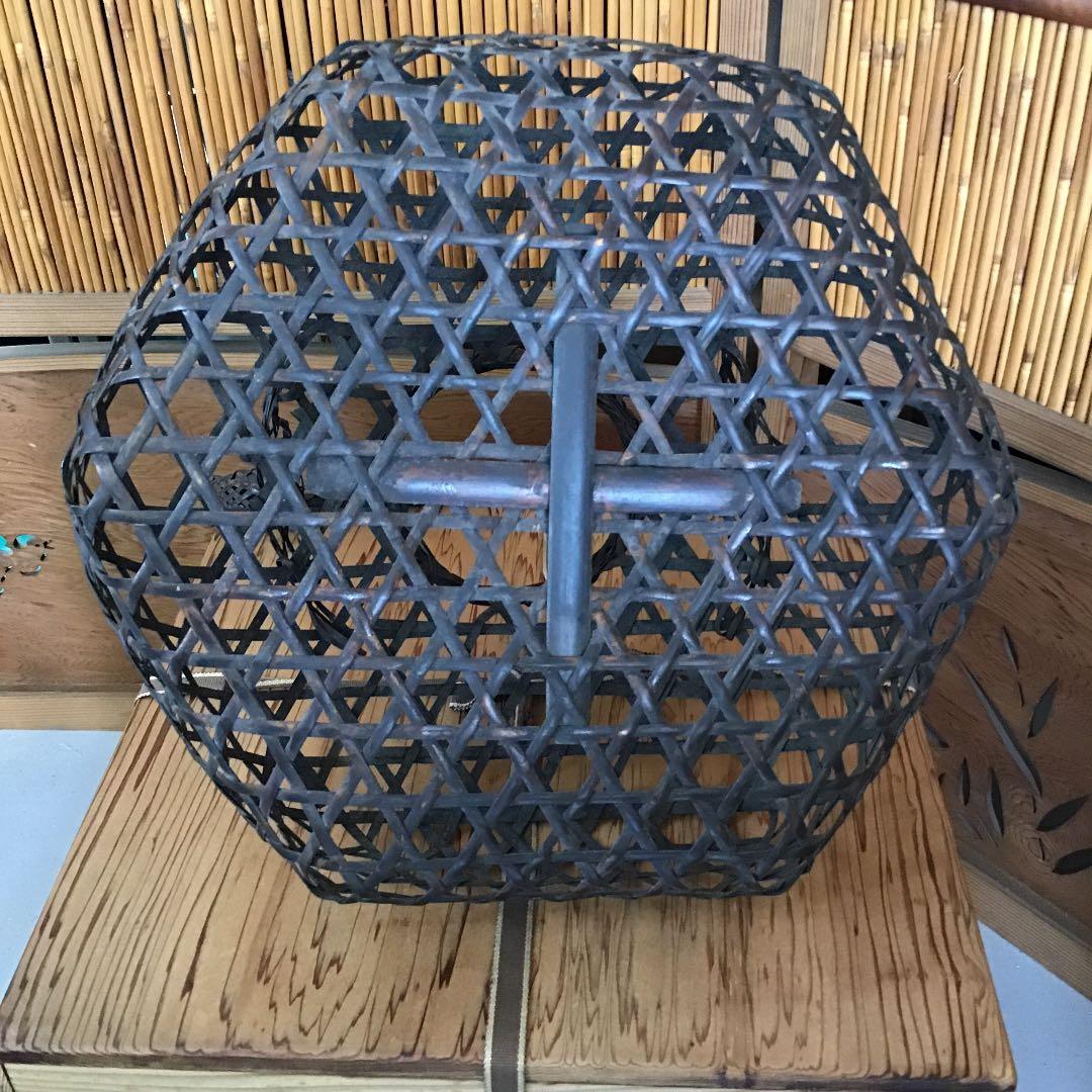 骨董品 華道道具 花噐 竹花入 樂只好 共箱 S16KH