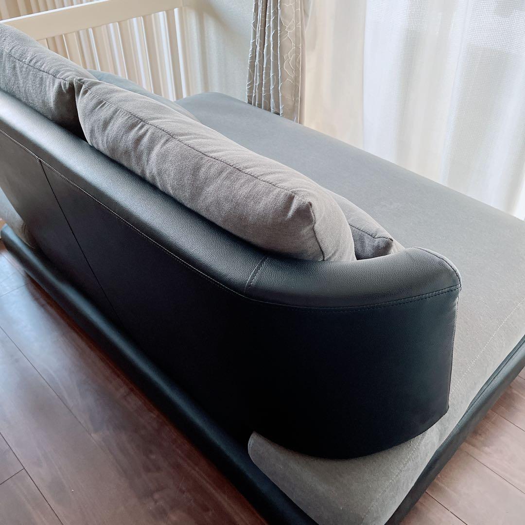 ニトリ 2人用 布張りソファ ポーション2KD GY