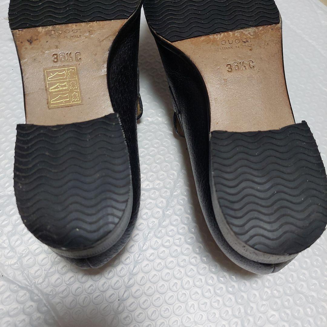 GUCCI 　ホースビット　ブラック ローファー 金具付き