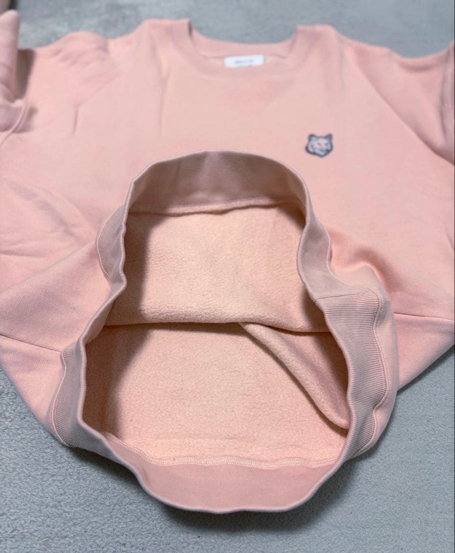 メゾンキツネ★FOX HEAD PATCH トレーナー 裏起毛 ベビーピンク