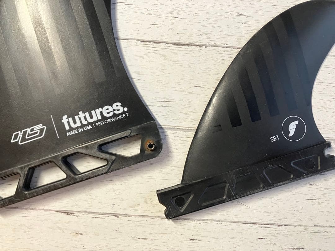 ミッドレングス・ロングボード用シングルフィン➕スタビ３枚セット　フューチャー