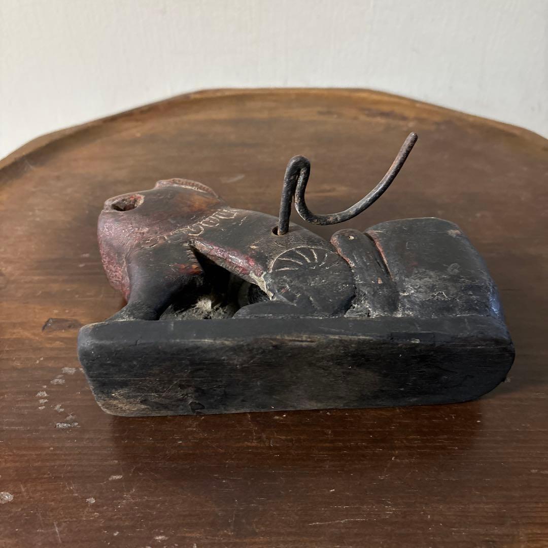 李朝墨壺　アンティーク　韓国骨董　狛犬　招き猫　福助　古美術　朝鮮古美術　木工品