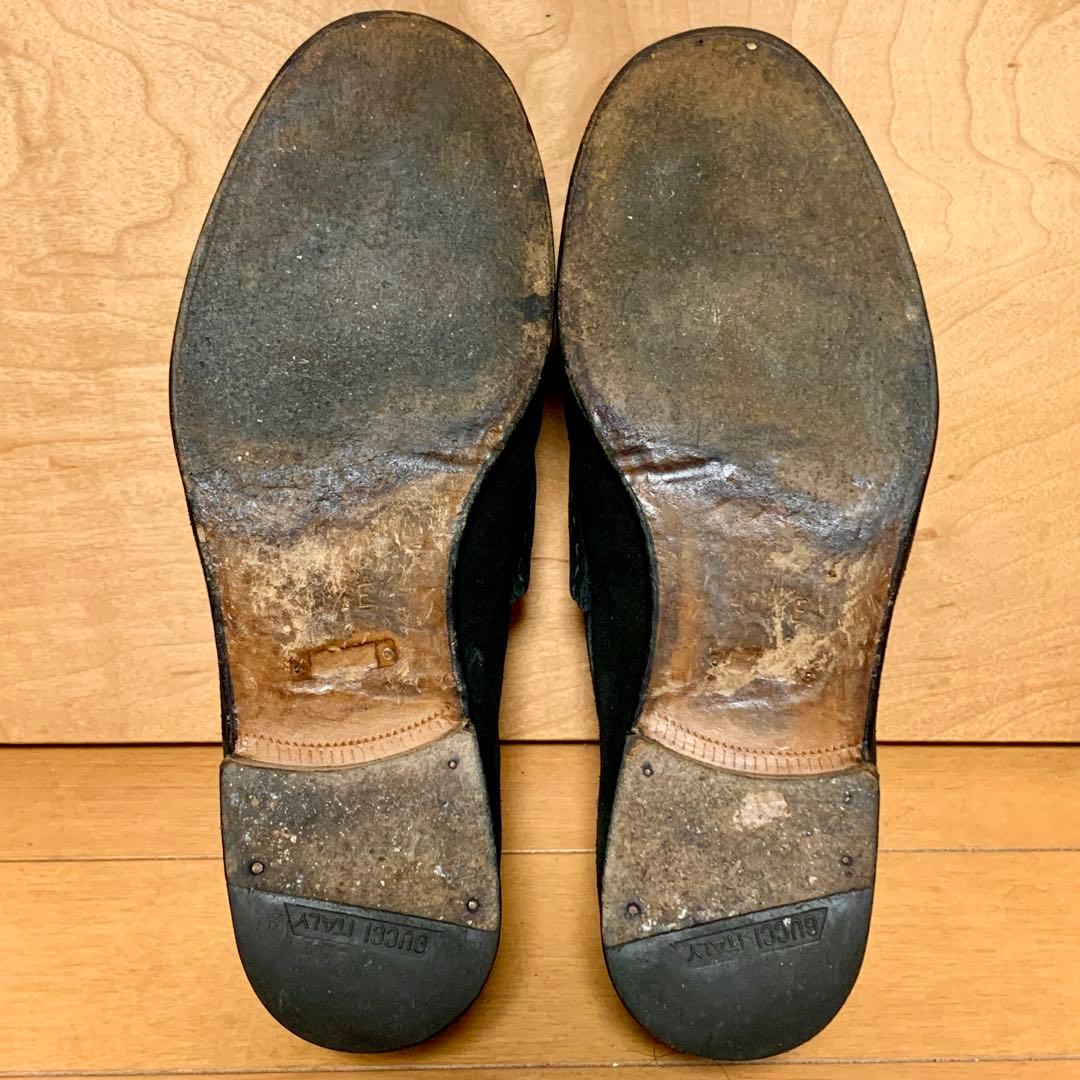 GUCCI グッチ ホースビットローファー ブラック スエード 40 1/2 E