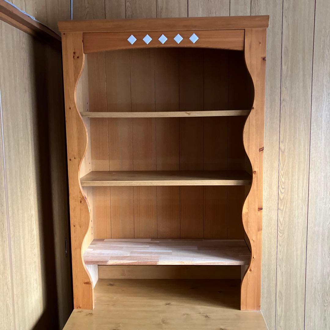 木製オープンシェルフ 引き出し付き　たのメル便