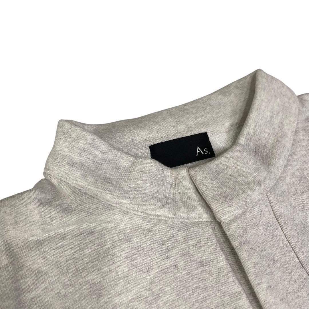 新品未使用As, エス Mockneck Sweat Pullover グレー
