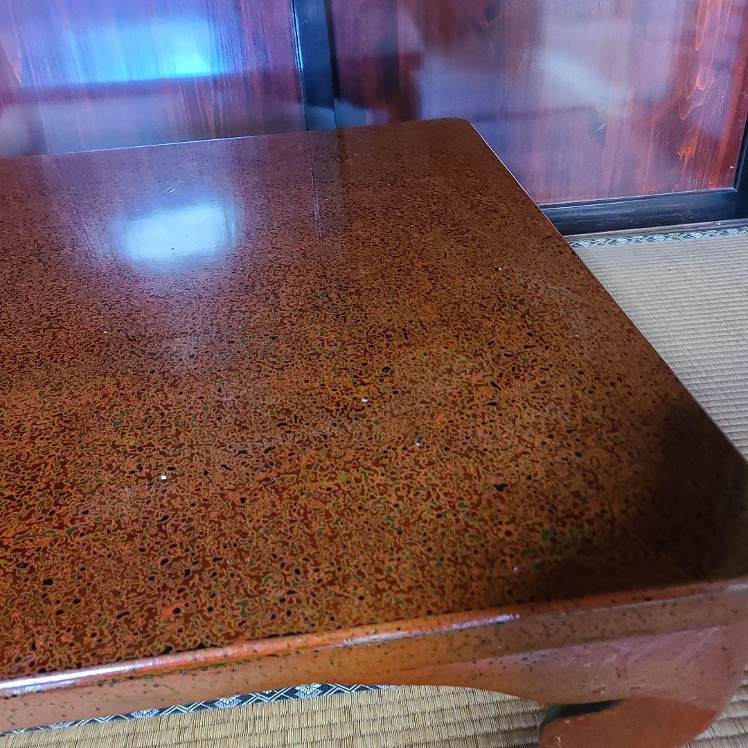 【在庫整理価格】昭和レトロ　堆朱　漆塗り　ちゃぶ台　テーブル