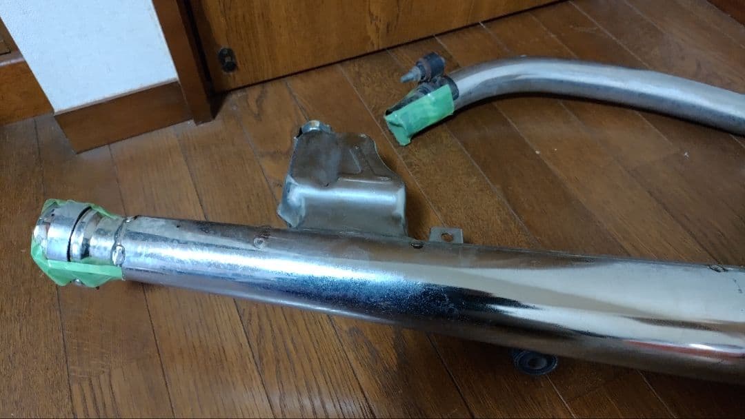 【値下げ】SR400/SR500 純正ノーマルマフラー エキパイ付 ブラケット付