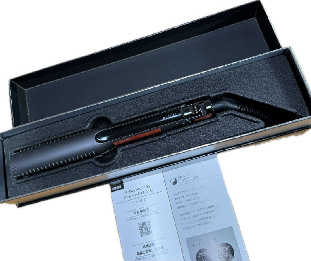 【美品】マグネットヘアプロ ストレートアイロンC 黒