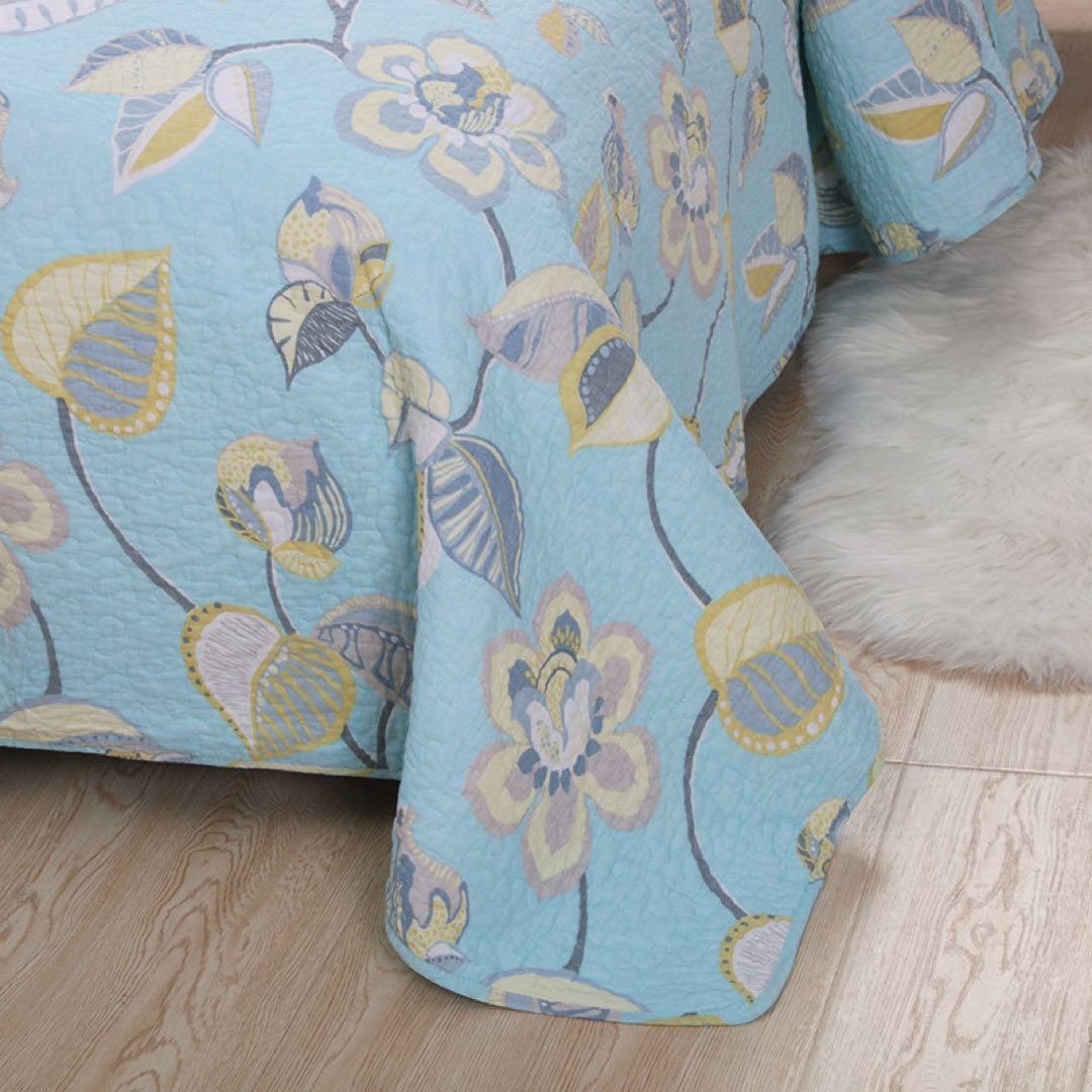 キルトベッドカバー3点セット綿マルチカバー キルティング 061