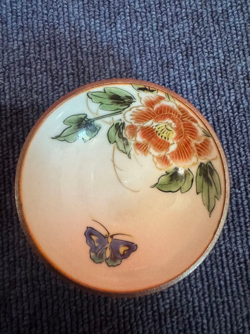 1898 九谷焼　猪口　4客　時代物