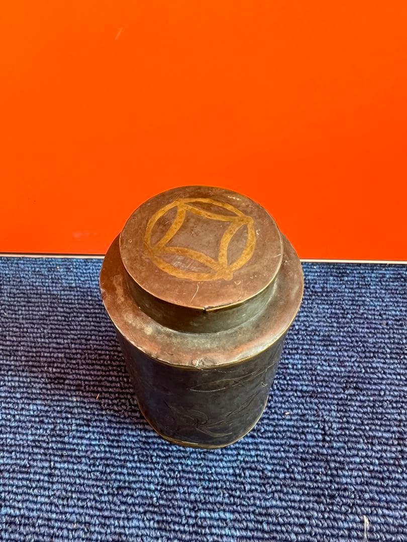 1310 点同　茶入　茶筒　時代物