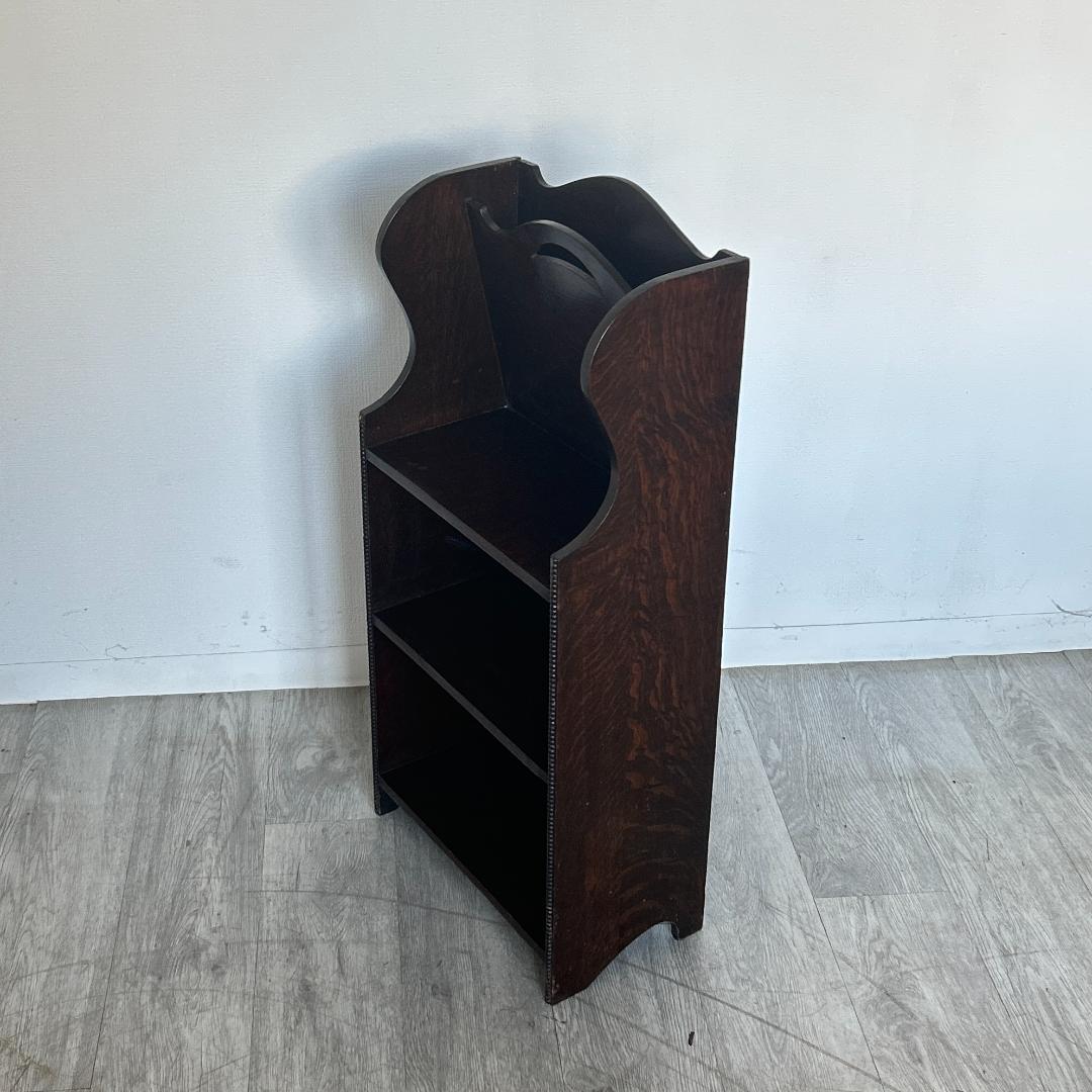 イギリス アンティーク家具 マガジンラック オーク材 1930年頃 936A