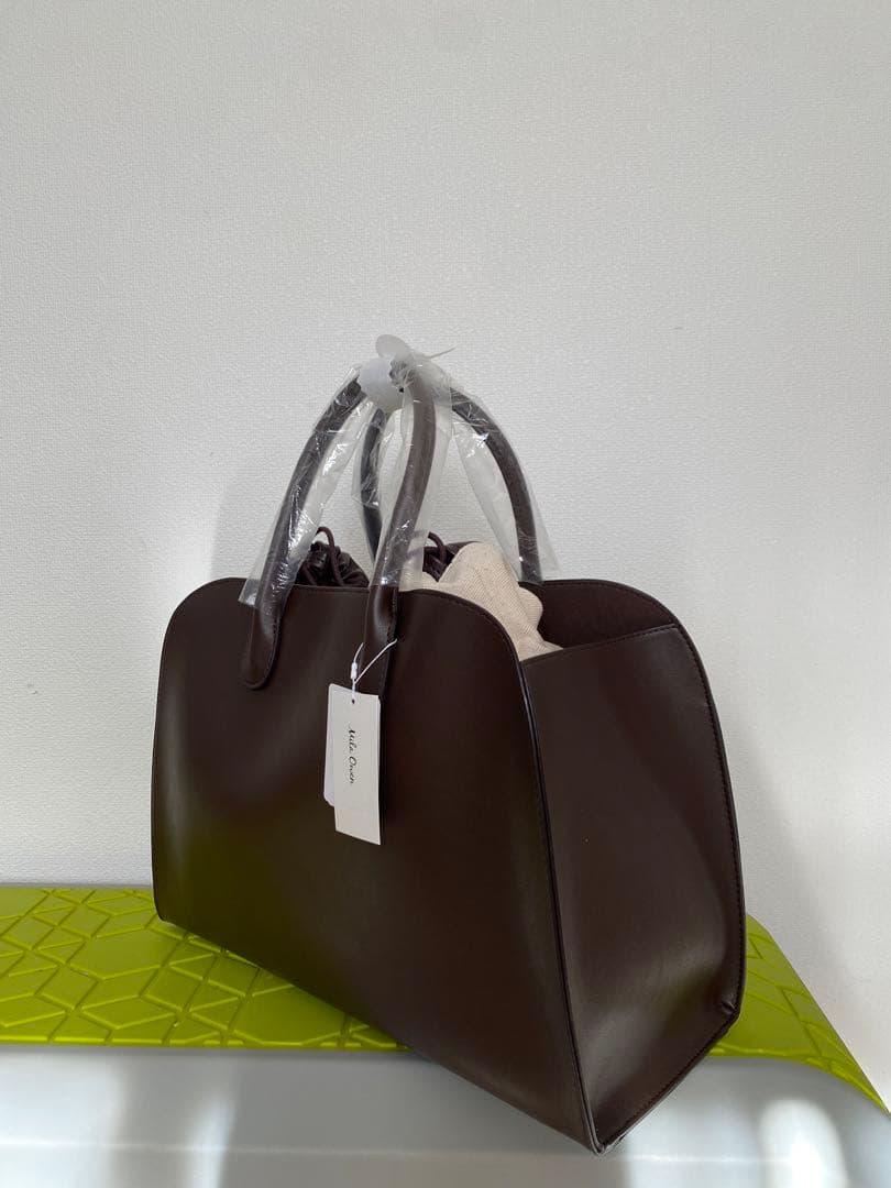 【新品】Mila Owen 巾着付きラージボストンバッグ ダークブラウン