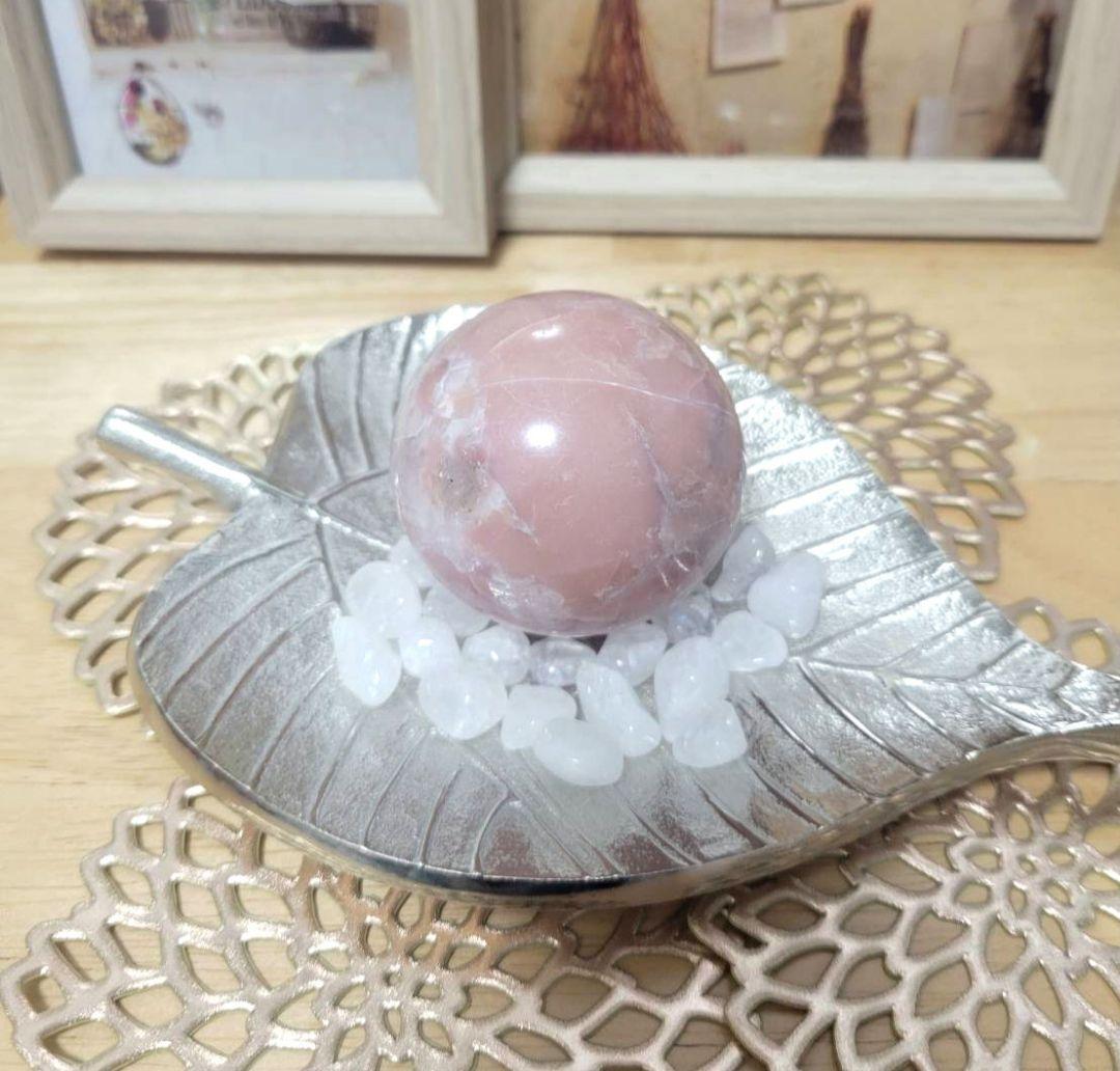 もりりん【№20】天然石 謎石 スフィア 236.5g 55.5mm 丸玉