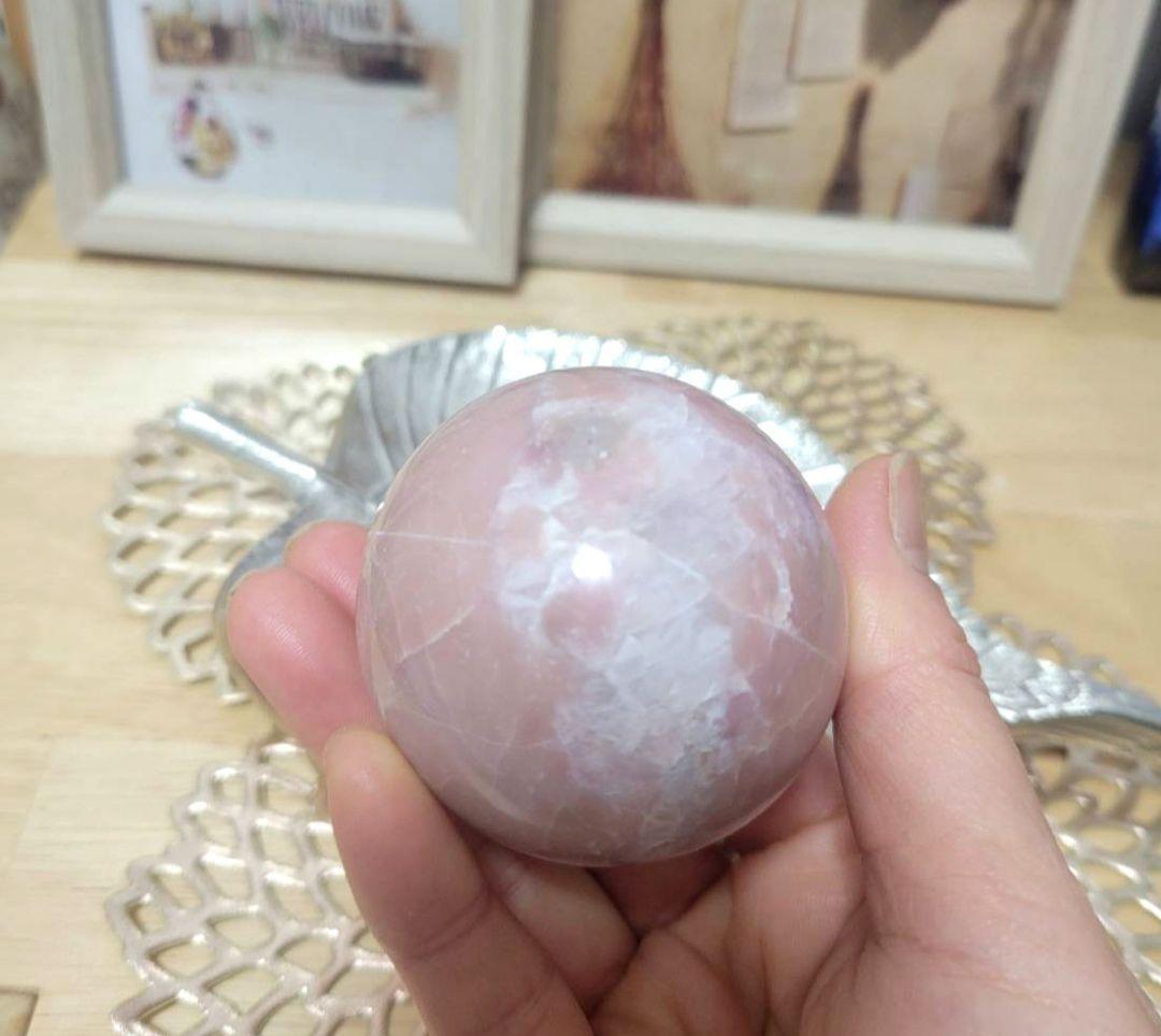 もりりん【№20】天然石 謎石 スフィア 236.5g 55.5mm 丸玉