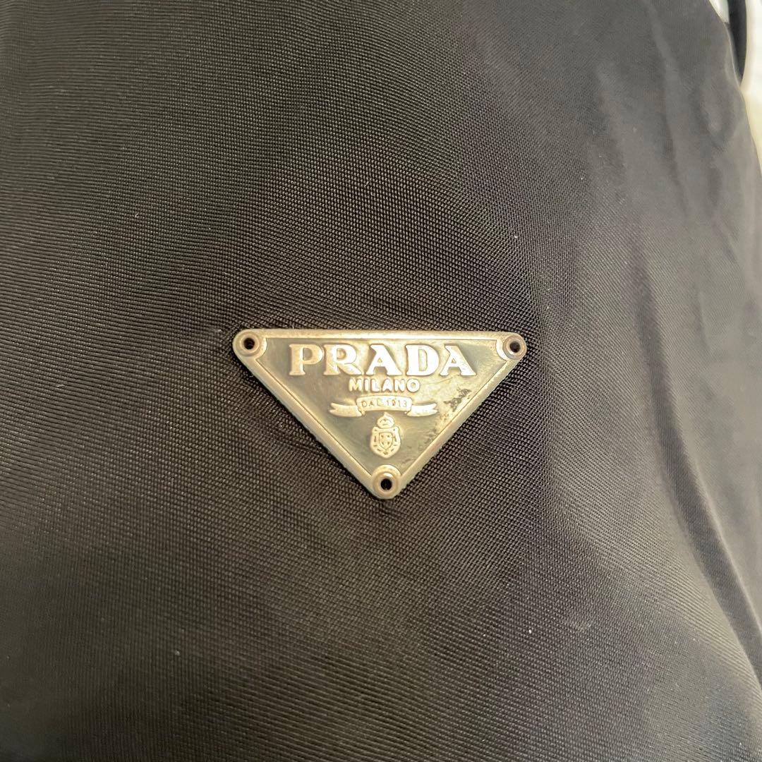 【美品】PRADA プラダ アクセサリーポーチ ブラック ナイロン 巾着