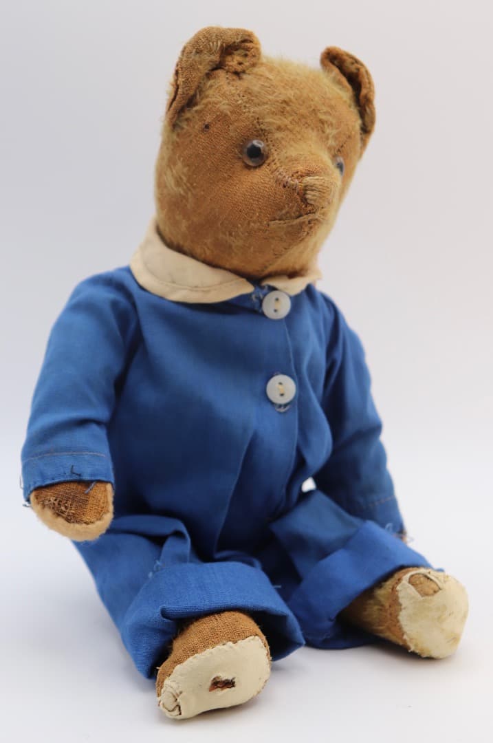 アメリカン・ビンテージ・ベア 29cm 青いロンパース 年代詳細不明