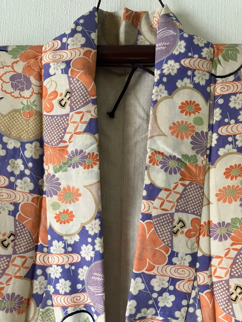 【美品・レア柄！】梅に桜・紅葉に千鳥まで、大人可愛く大正ロマン☆アンティーク着物