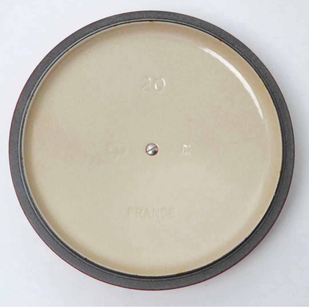 【美品】LE CREUSET　ココット ロンド チェリーレッド　20cm