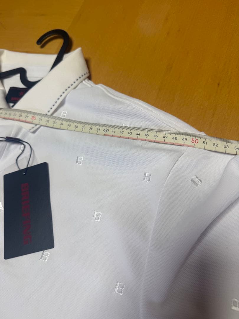 ブリーフィング　ホワイト B刺繍 ポロシャツ 新品(未使用) タグ付きサイズＸL