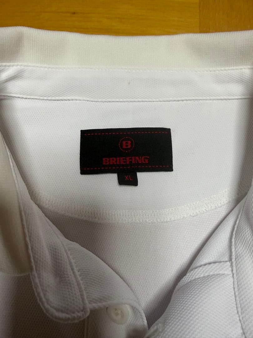 ブリーフィング　ホワイト B刺繍 ポロシャツ 新品(未使用) タグ付きサイズＸL