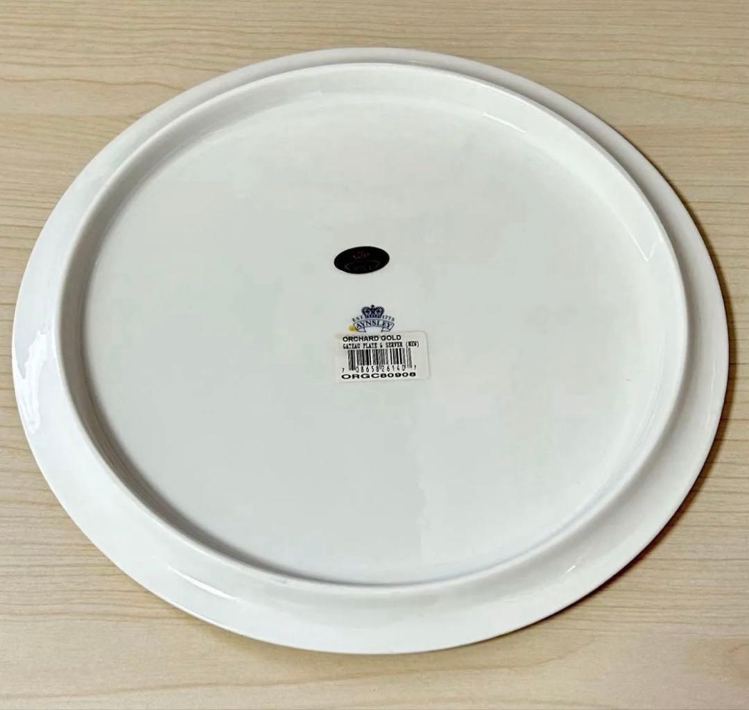 エインズレイ オーチャードゴールド　ガトープレート&ケーキサーバー　未使用品