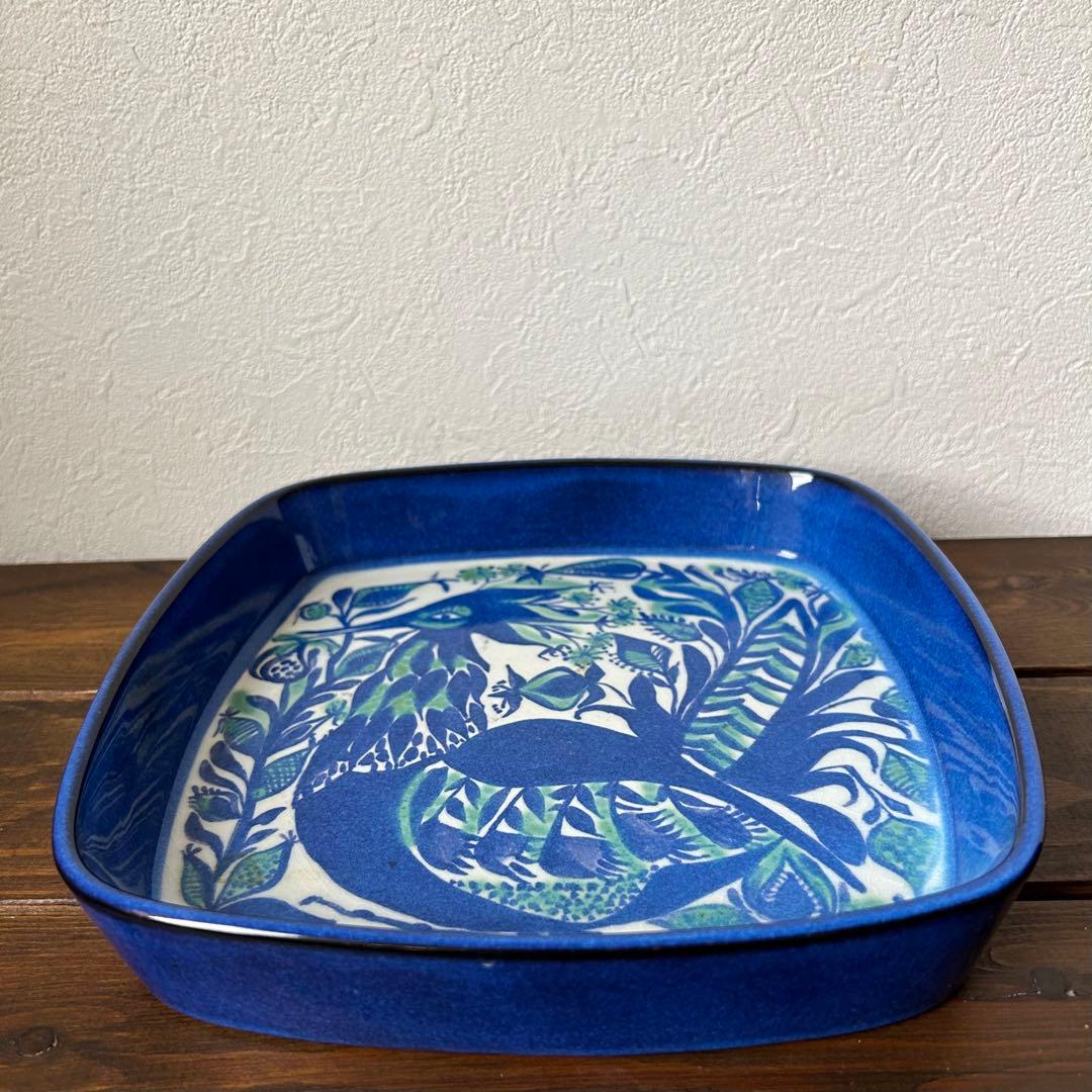 ロイヤルコペンハーゲン テネラ 鳥 スクエアプレート　マリアンヌ・ジョンソン