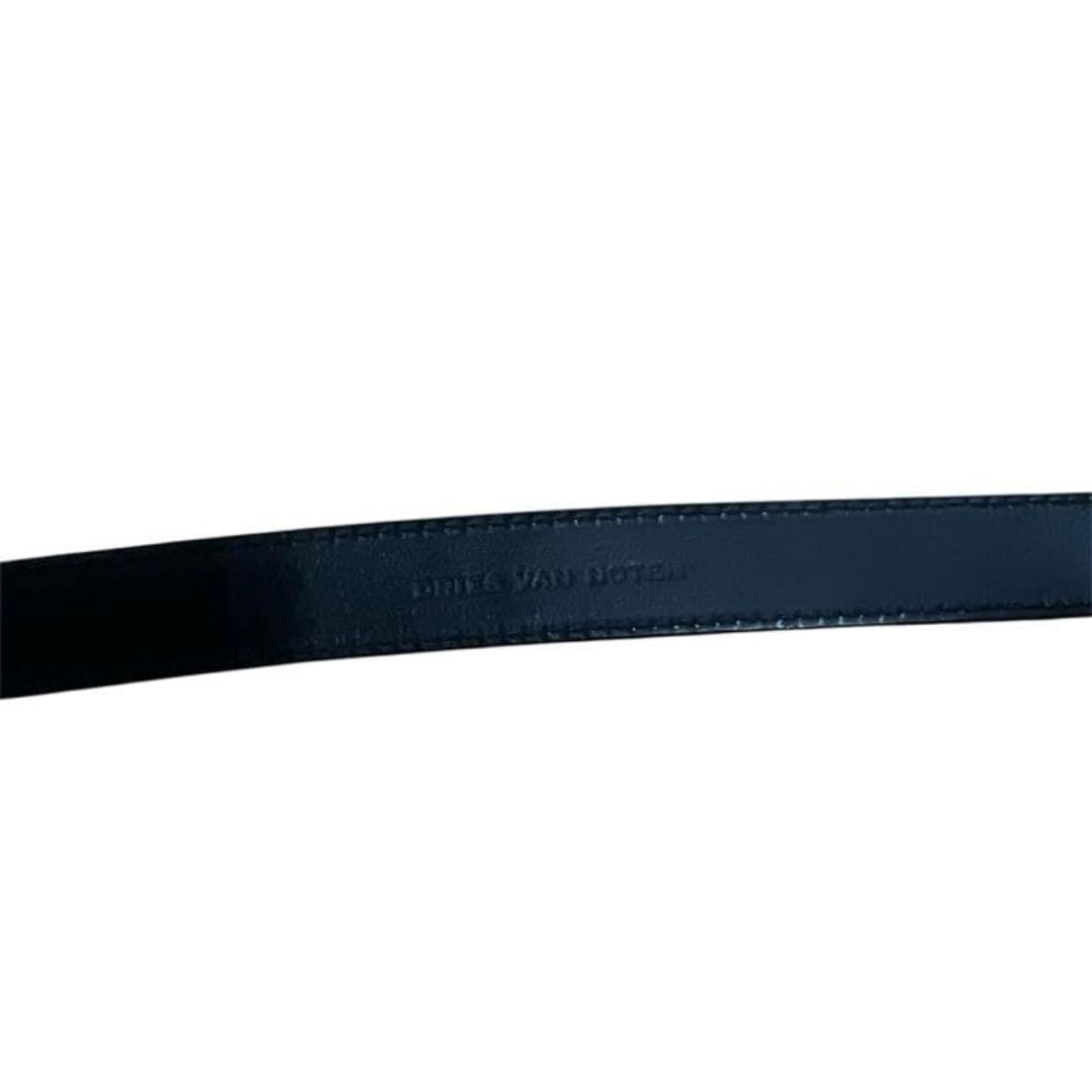 Dries Van Noten パイソン柄 ナローレザーベルト